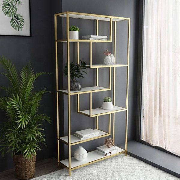 Kệ trang trí, kệ trưng bày mặt gỗ khung sắt KTB68101