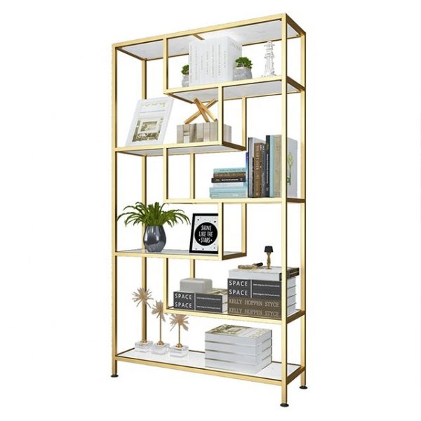 Kệ trang trí, kệ trưng bày mặt gỗ khung sắt KTB68101