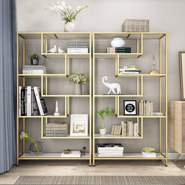 Kệ trang trí, kệ trưng bày mặt gỗ khung sắt KTB68101