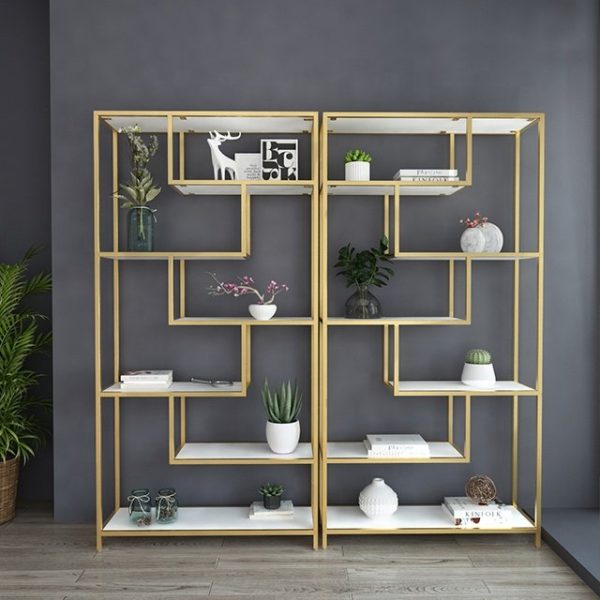 Kệ trang trí, kệ trưng bày mặt gỗ khung sắt KTB68101