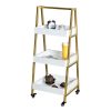 Kệ trưng bày 3 tầng di động 44x40x100cm gỗ cao su TDSL009