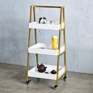 Kệ trưng bày di động 44x40x100cm gỗ cao su TDSL009