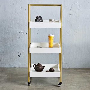 Kệ trưng bày di động 44x40x100cm gỗ cao su TDSL009
