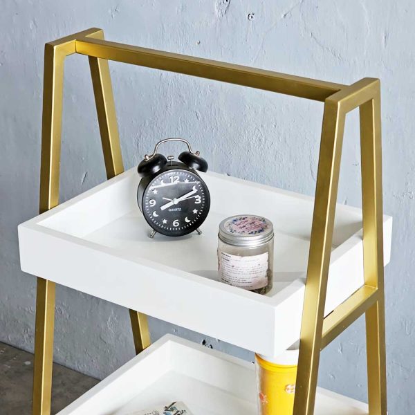 Kệ trưng bày di động 44x40x100cm gỗ cao su TDSL009