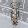 Kệ sách 5 tầng khung sắt gỗ cao su IShefl KTB68050
