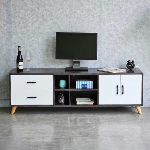 Kệ TV phòng khách 160x40x45cm gỗ cao su KTV68110