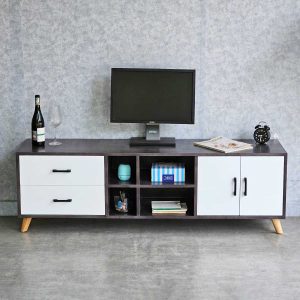 Kệ TV phòng khách 160x40x45cm gỗ cao su KTV68110