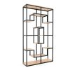 Kệ trang trí khung sắt 100x30x182cm gỗ cao su KS68062