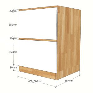 MTBD007 - Module tủ bếp dưới hệ 3 ngăn kéo 40x58x82(cm)