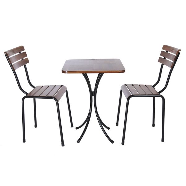 GCF053 - Ghế cafe ngoài trời gỗ kết hợp khung sắt Kite