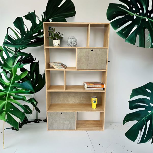 Kệ sách trang trí gỗ Plywood KS68166