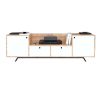 Kệ tivi phòng khách gỗ cao su chân sắt 160x36x48cm KTV68060
