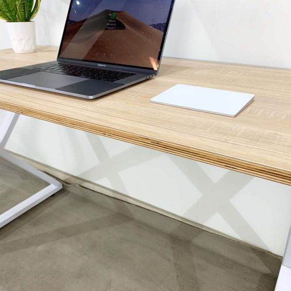 Bàn cụm 6 chỗ ngồi 360x120cm gỗ Plywood hệ PLY chân lắp ráp HBPL013