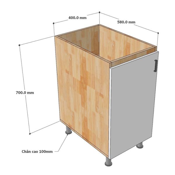 Module tủ bếp dưới hệ cửa mở MTBD011