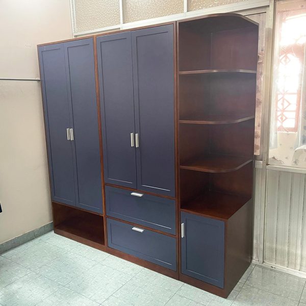 module tủ quần áo kết hợp kệ trang trí