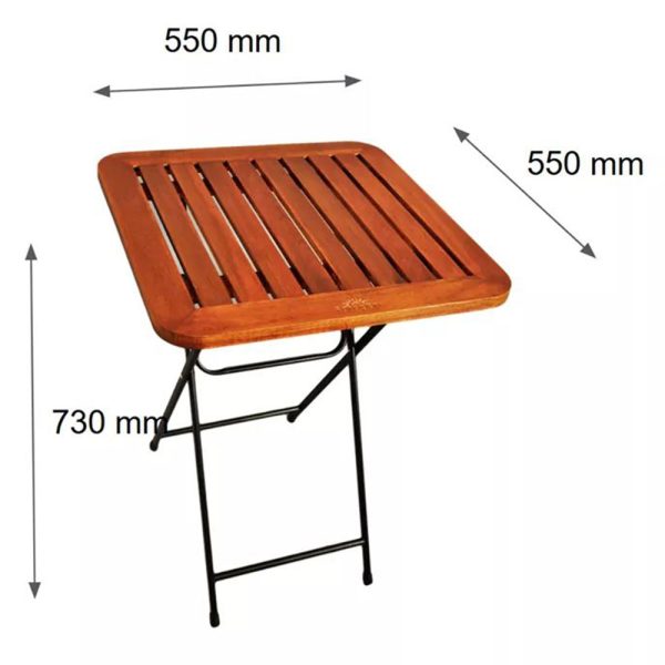 CFD68055 - Bàn cafe ngoài trời gấp gọn Patio 55x55x73(cm)