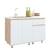 Tủ bếp dưới 1m2 gỗ cao su TBD68008