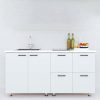 Tủ bếp dưới 1m6 gỗ cao su tự nhiên TBD68004