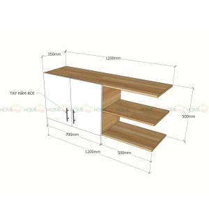 TBT68002 - Tủ bếp trên mẫu 1 - 120x35x80 (cm)