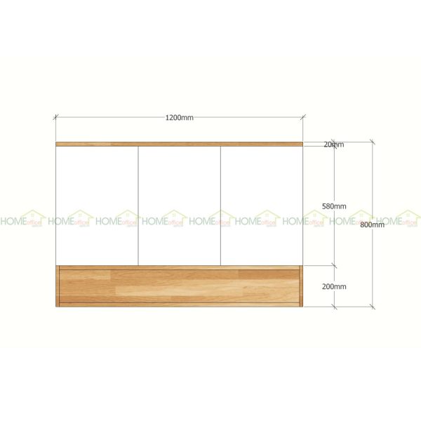 TBT68001 - Tủ bếp trên mẫu 1 - 120x35x80 (cm)