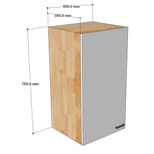 Module tủ bếp trên 40cm hệ 1 cửa mở TBT012