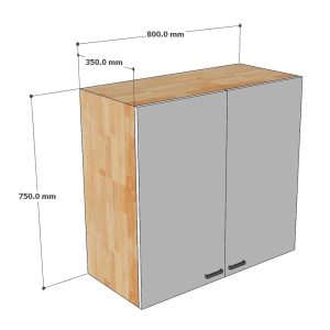 Module tủ bếp trên 80cm hệ 2 cửa mở TBT016