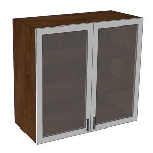 Module tủ bếp trên 80cm hệ 2 cửa kính mở TBT017