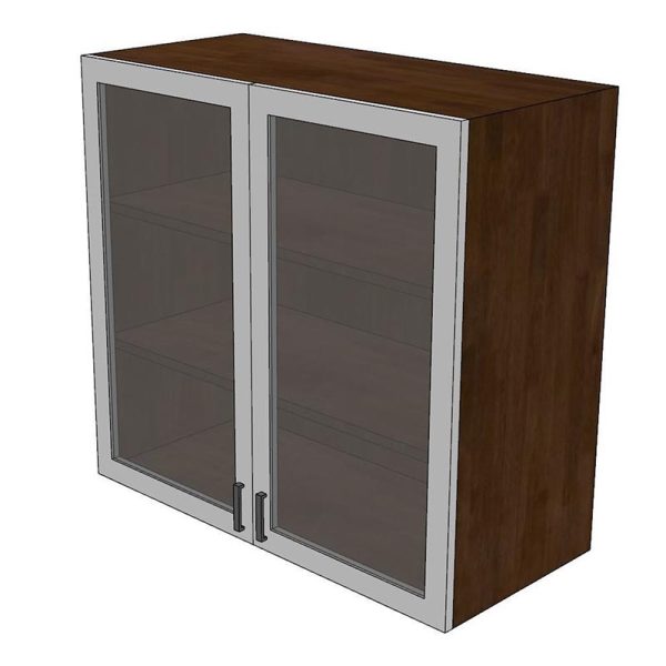 Module tủ bếp trên 80cm hệ 2 cửa kính mở TBT017