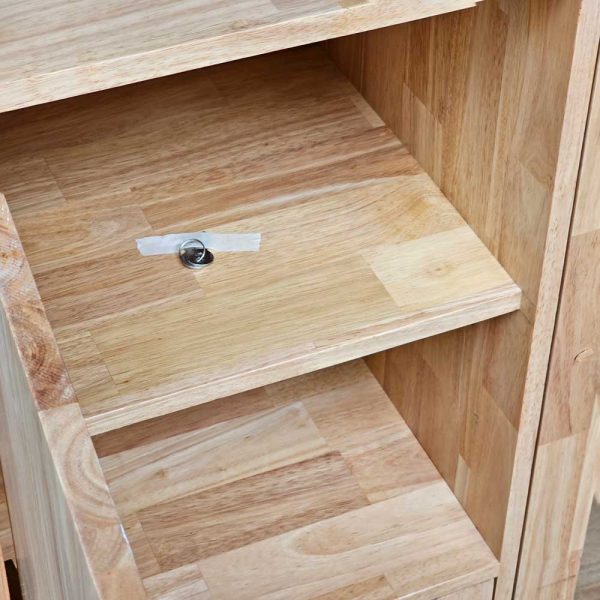 Tủ để đồ có ngăn kéo giấu tiền 125x49x100cm gỗ cao su KTB68188