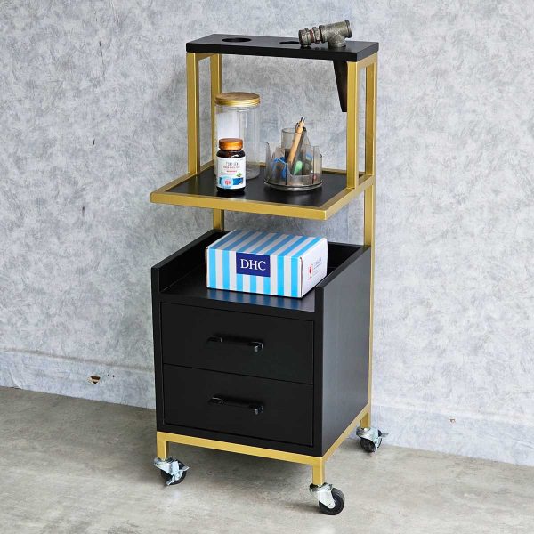 Tủ di động để đồ shop salon 36x32x83cm gỗ cao su TDSL001