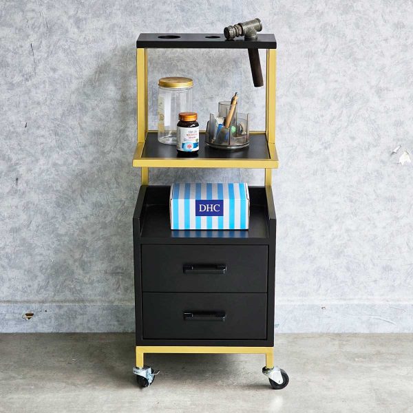 Tủ di động để đồ shop salon 36x32x83cm gỗ cao su TDSL001