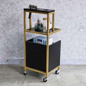 Tủ di động để đồ shop salon 36x32x83cm gỗ cao su TDSL001