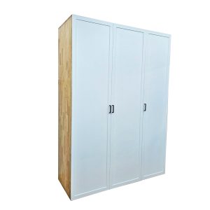 Tủ quần áo 3 cánh 160x55x220cm gỗ cao su TQA68046