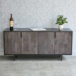 Tủ trang trí phòng khách 140x42x63cm gỗ cao su KTB68164