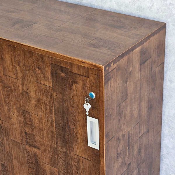 Tủ trang trí cửa lùa 120x37x80cm gỗ cao su KTB68177