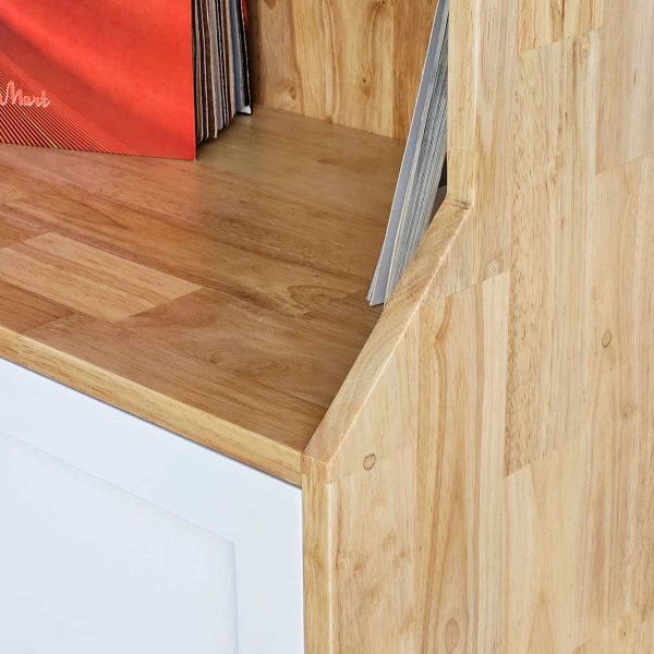 Kệ sách có ngăn tủ 70x40x180cm gỗ cao su KS68252