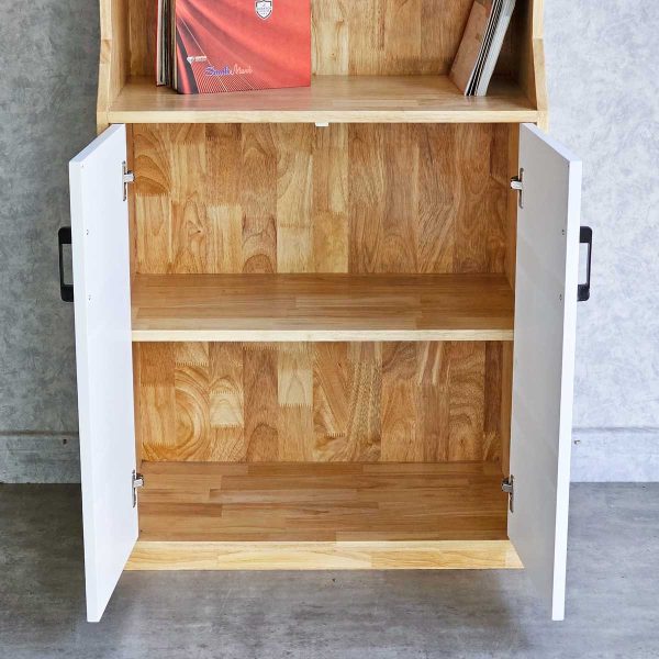 Kệ sách có ngăn tủ 70x40x180cm gỗ cao su KS68252