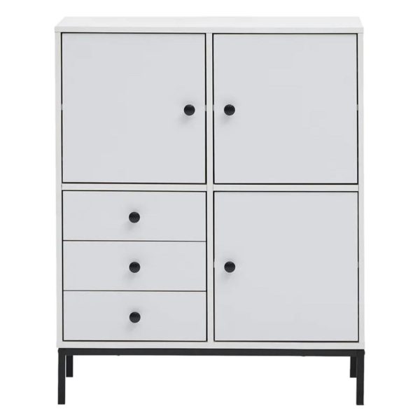 Tủ trang trí gỗ cao su chân sắt KTB68126