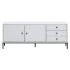 Tủ gỗ trang trí gỗ cao su chân sắt KTB68124